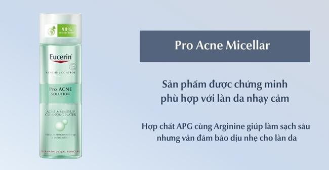 Cách chăm sóc da mặt mỏng nhạy cảm với nước tẩy trang từ Eucerin