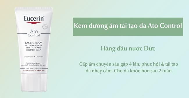 Dưỡng ẩm cho da nhạy cảm với kem dưỡng Ato Control của Eucerin