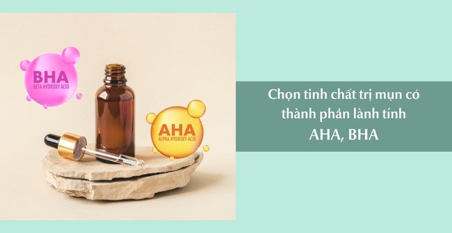 AHA, BHA tẩy tế bào chết, giảm mụn